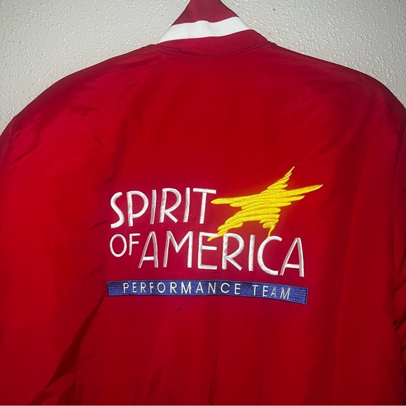 Macys Thanksgiving Day Parade Red Jacket Performance Team Bomber Coat Sz M - Picture 5 of 6